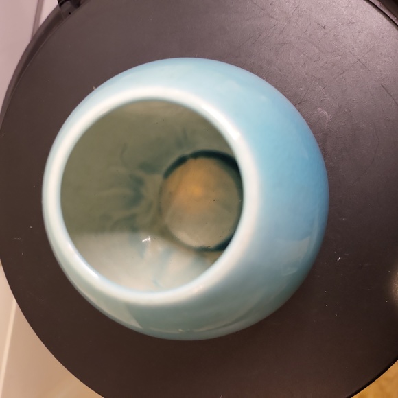 Rookwood Pottery Antique Blue Bulbous Vase 4" - Picture 4 of 8